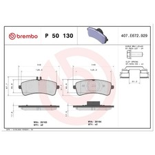 Satz Bremsbel&auml;ge Bremskl&ouml;tze hinten f&uuml;r Mercedes AMG GT X290 C-Klasse | 99221