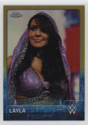 2015 Topps Chrome WWE Gold Refractor 45/50 Layla #43 06mc