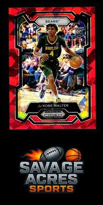 Ja'Kobe Walter 2024 Panini Prizm Draft Picks Prizms Red Ice #9 Baylor Bears