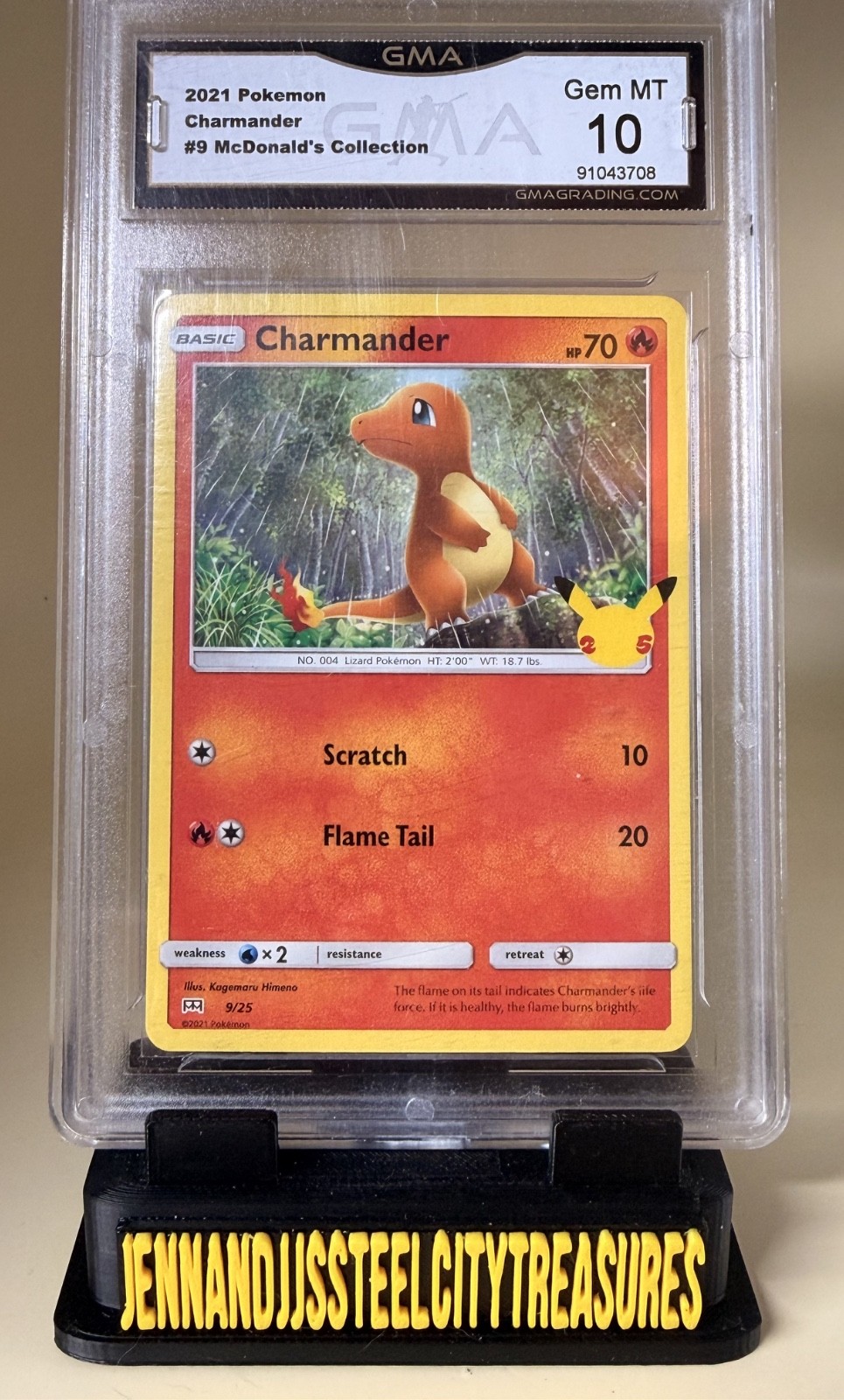Charmander 2021 Pokemon McDonald's #9 GMA 10 Gem MT 25th Pikachu 91043708