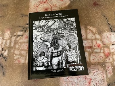 OSR rpg INTO THE WILD by Todd Leback HC OSRIC hardcover