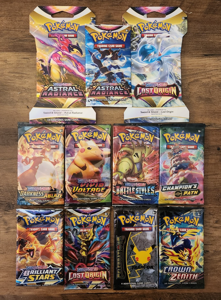 all pokemon booster pack art Pokemon Sword & Shield Sun & Moon Era Booster Pack Art Set Empty Display  Crown