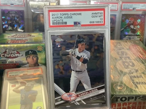 2017 TOPPS CHROME AARON JUDGE #HMT50 UPDATE PSA 10