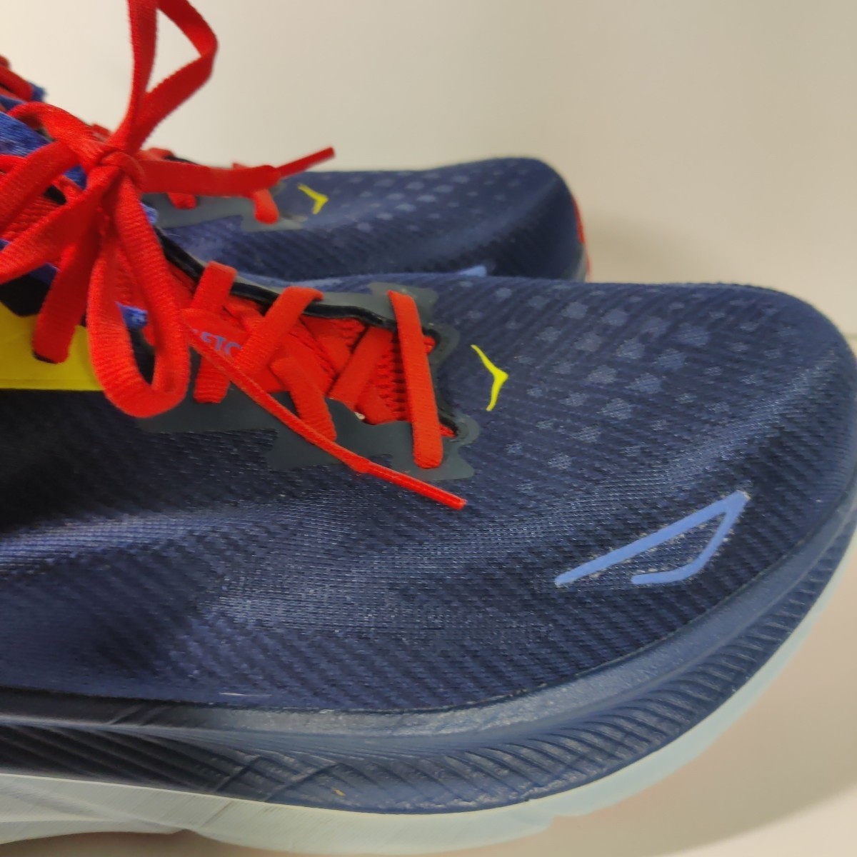 HOKA Clifton 9 Men’s 12 Wide Blue Orange Running Shoes Lightweight Cushion thumbnail 2