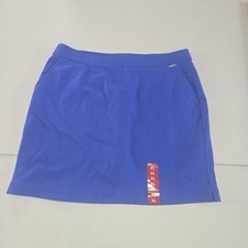 Rafaella Ladies 18" Length Elastic Waistband Stretch Skort Size XL Blue Nwot