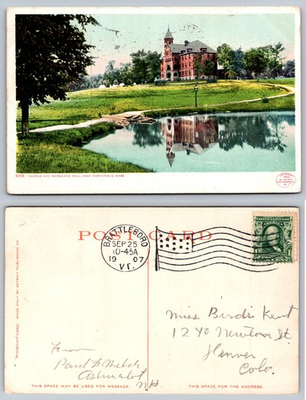 #ad #ad State Hospital Building Water Reflection Postcard $4.81