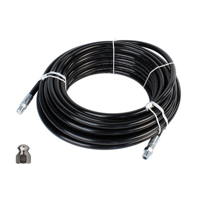 #ad Schieffer 1 4quot; x 50#x27; 4400 PSI Thermoplastic Sewer Jetter Hose amp; 4.5 Nozzle $71.99