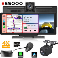 2026 Wireless Carplay Android Auto Screen for Car 10" IPS Portable Touch Screen