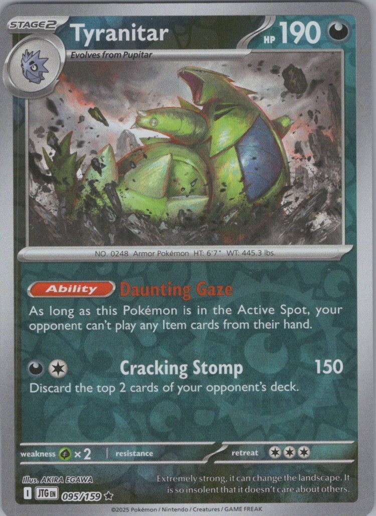 Tyranitar 095/159 NM Reverse Foil Rare SV09: Journey Together