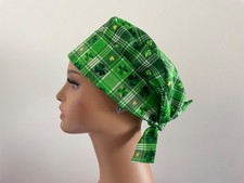 Euro Style Surgical Scrub Cap, Scrub Hat, Nurses Hat, St Patrick's Day