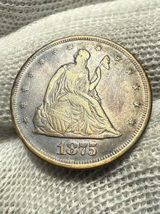 1875 Twenty Cent Piece, AU/Unc++++Lustrous Sharp Piece From A Short Lived Series