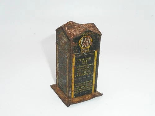 Dinky pre war AA telephone Hut  * original vintage *