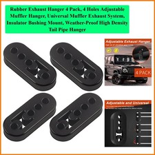 Rubber Exhaust Hanger 4 Pack 4 Holes Adjustable Muffler Hanger Universal Mu...