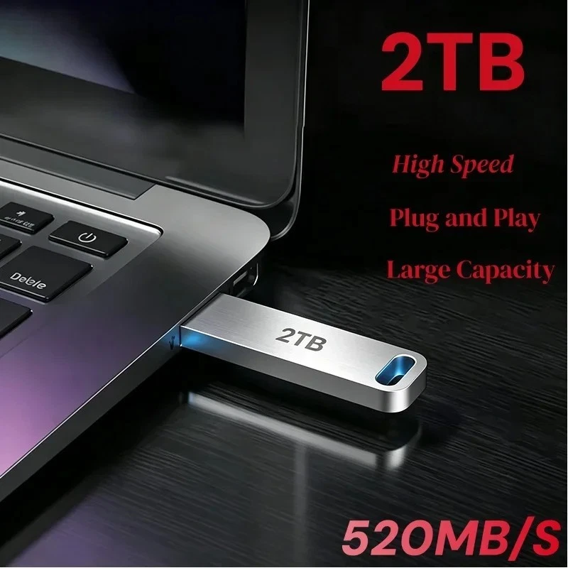 Lenovo USB 3.0 Flash Drive 1TB 2TB Metal Memory Stick High Speed U D