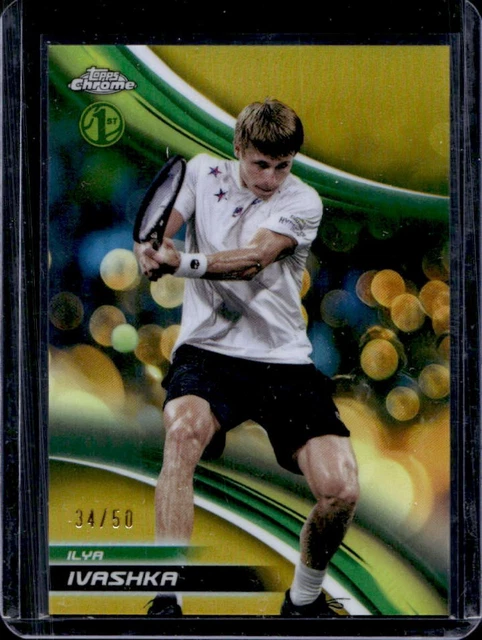 2025 Topps Chrome Ilya Ivashka Gold Refractor #/50