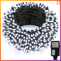 Lichterkette 20M 200 Led Wasserdicht 8 Modi Timer DunkelgrüN FüR Weihnachten