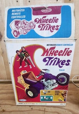 RARE 1971 Remco Wheelie Trikes taxi Truck Remote Control BOX ONLY
