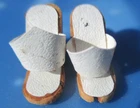 Vintage Barbie White Cork Open Toe Wedges Winter Holiday Resort Set