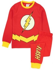 DC Comics Red The Flash Long Sleeve Long Leg Pyjama Set Boys
