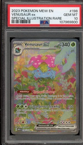 Pokemon Venusaur ex 151 MEW EN Special Illustration Rare #198 PSA 10 Gem Mint