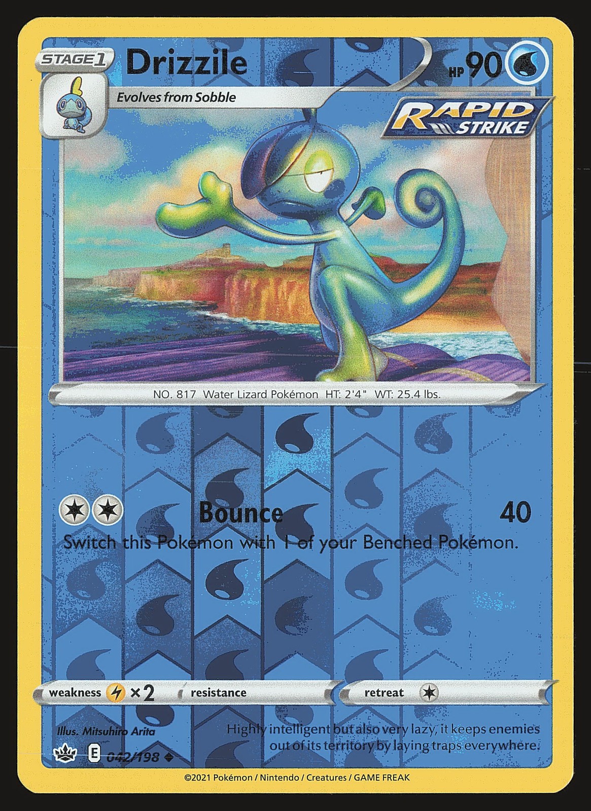 SWSH06: Chilling Reign Drizzile #042/198 Reverse Holo Pokemon Card