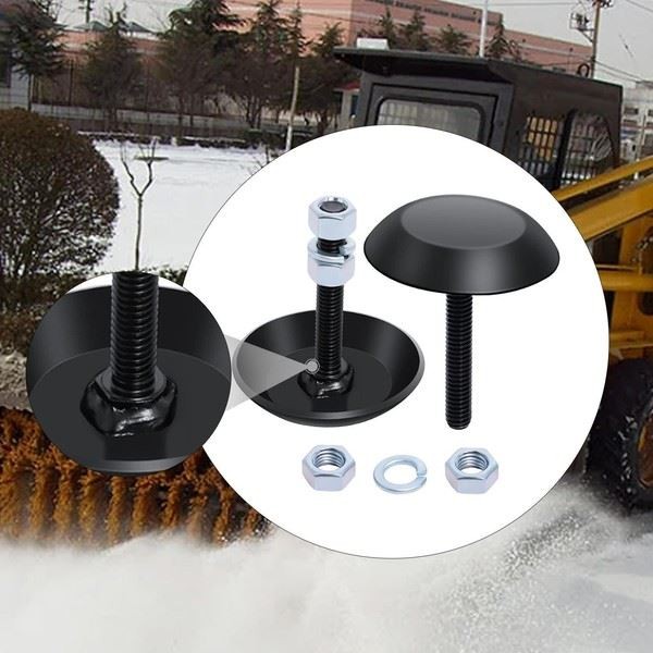 2X Schneepflug Gleitkufen Ersatz Schwarz Metall Teile Heavy Duty FüR RZR-image