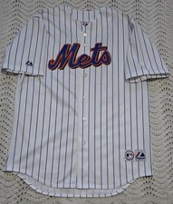Majestic NY New York Mets Kazuo Matsui #25 Jersey Pinstripe Stitched Sz XL Read 