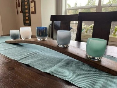 Glassybaby 5-Candle Holder   Full Reclaimed Wine Barrel Stave Display | Handmade