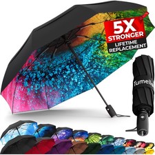 TUMELLA Strongest Windproof Travel Umbrella Compact, Superior  Beautiful , ...