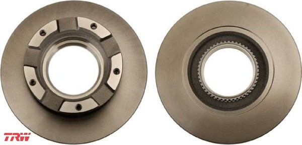 2X Bremsscheibe TRW DF4821S 2 Bremsscheiben Hinterachse Hinten FüR Ford-image