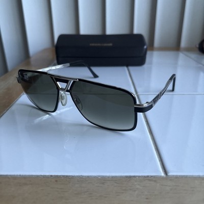 CAZAL 9071 002 61-15 140 Black Silver/Grey Green Shaded Sunglasses Germany