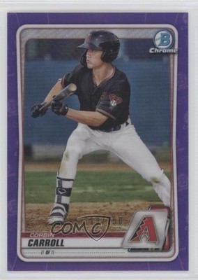 2020 Bowman Draft Chrome Purple Refractor 113/250 Corbin Carroll #BD-114 17a3