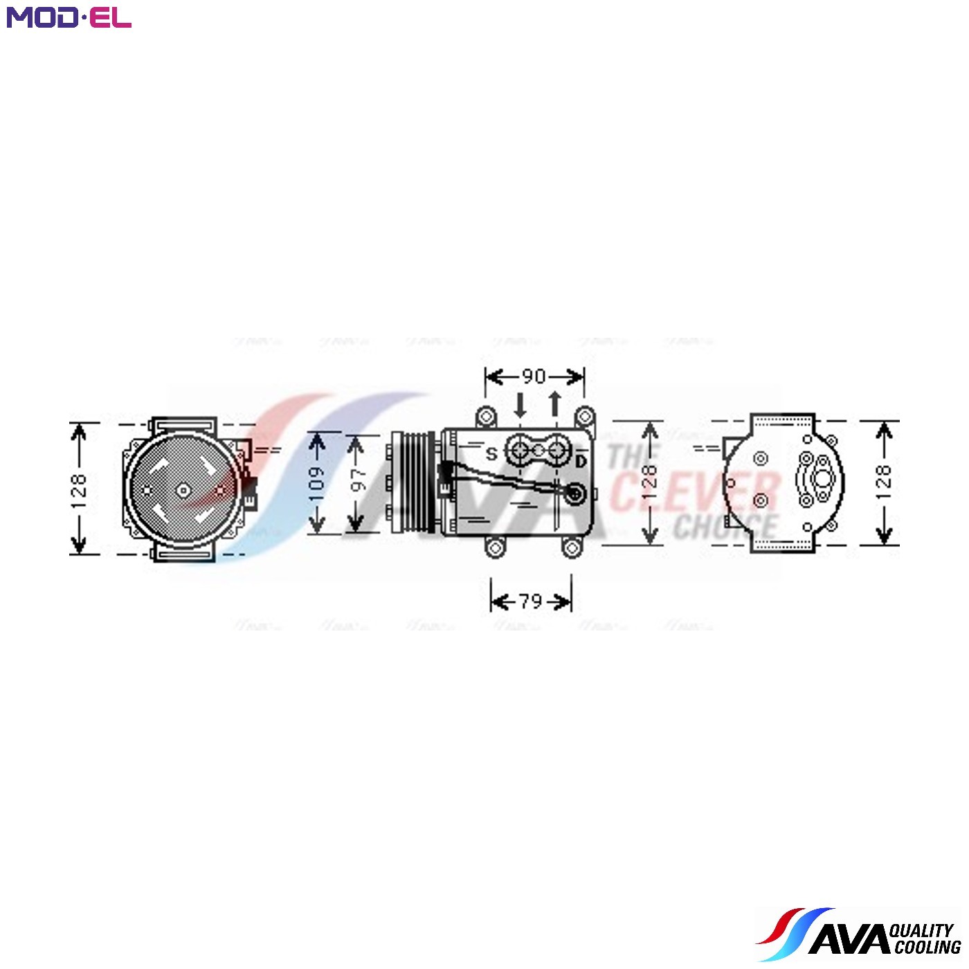 COMPRESSOR AIR CONDITIONING FDAK105 FOR MAZDA FORD MONDEO/Mk/II TRANSIT IKON/V