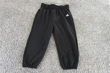 Adidas Pants Youth Small Black AEROREADY Track Joggers Elastic Waist Cuffed