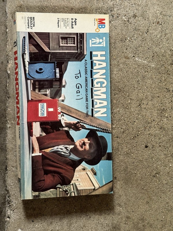 Vintage 1976 Milton Bradley Hangman Board Game Complete Classic Word Game 4623