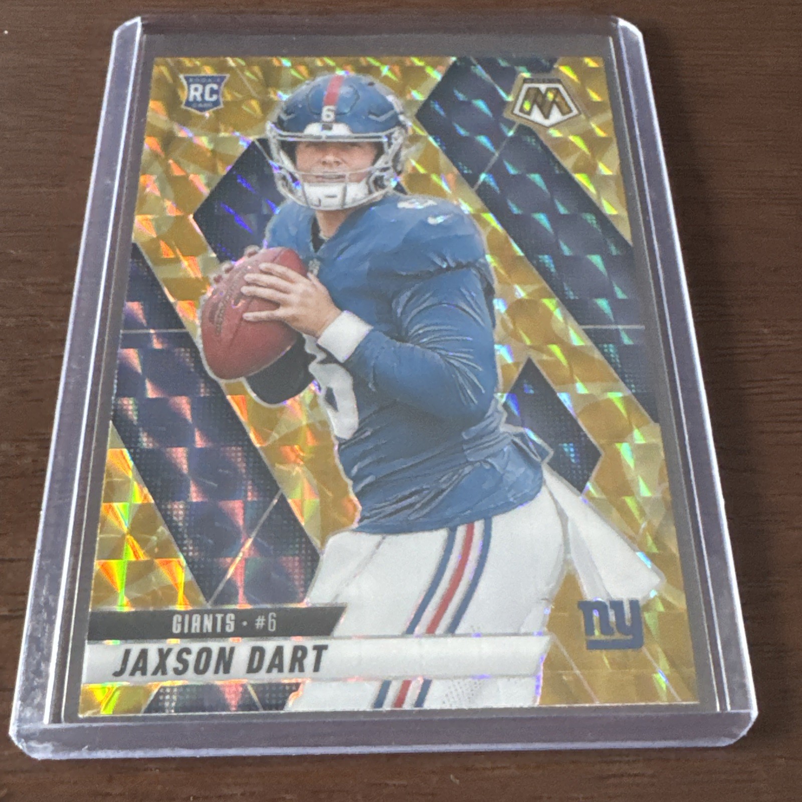 2025 Panini Mosaic Jaxson Dart #362 Reactive Yellow Rookie Card RC Giants