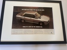 Original Framed Vintage E28 BMW M5 Lachs Silver A2 Size Advert Poster Retro a