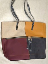 Mellow World Over Shoulder Handbag Multi-color Vegan Leather Magnetic Out Zip In
