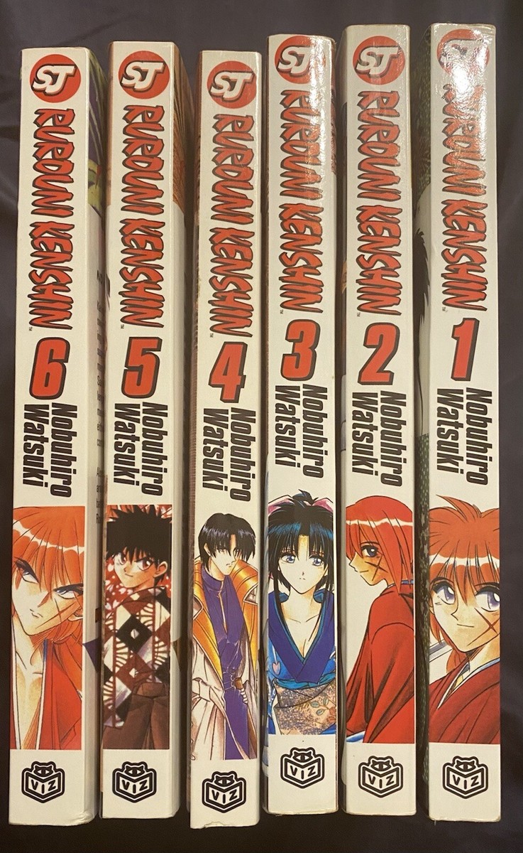 Rurouni Kenshin Volumes 1-6 English Manga Shonen Jump Manga Lot