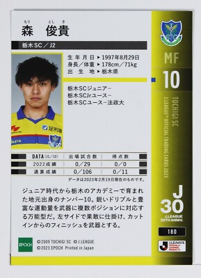 TOSHIKI MORI - 2023 J League Professional Soccer Trading Card | eBay