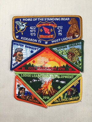 2018 Kiskakon OA Lodge 75 flap conclave event set Event BSA Patch