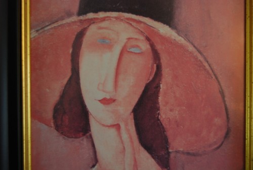 THICK MODERN FRAMED AMEDEO MODIGLIANI COLOR PRINT "PORTRAIT OF WOMAN IN HAT" - Picture 11 of 21