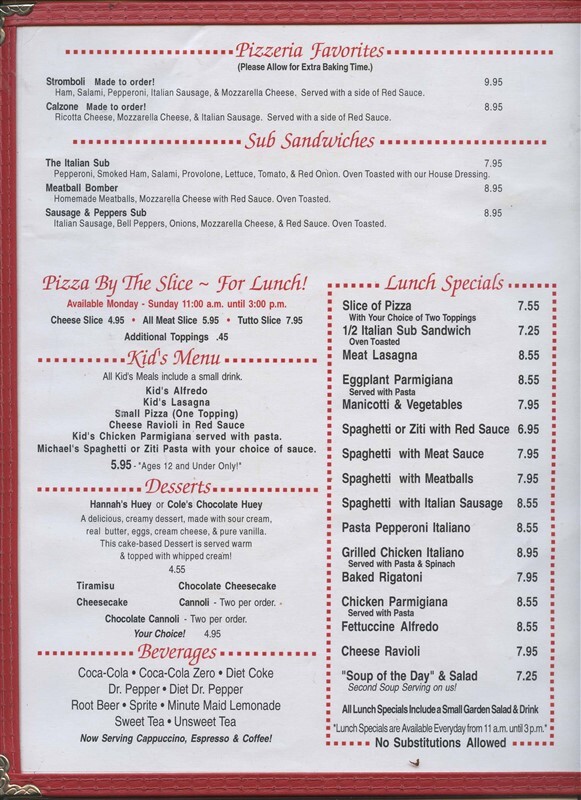 Julian's Italian Pizzeria & Kitchen Menu West Avenue San Antonio Texas