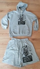 Napalm Death Kaputzen Pullover Shirt +Shorts 80er Jahre L  (wie M) Morbid Angel 