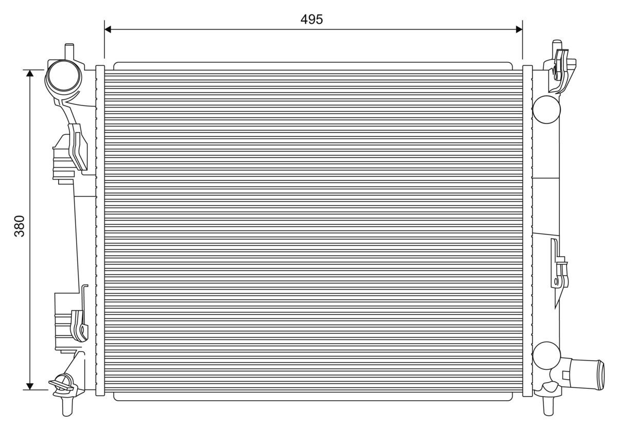 701620 VALEO Radiator, engine cooling for HYUNDAI,KIA