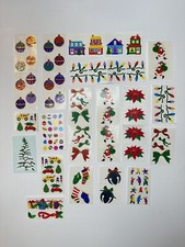 Mrs. Grossman's Sticker Lot Christmas Holidays Vintage 1990s Tree Santa