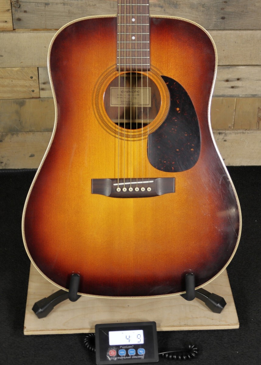 Epiphone 80's MIJ PR-715 Acoustic Guitar Antique Sunburst w/ Case