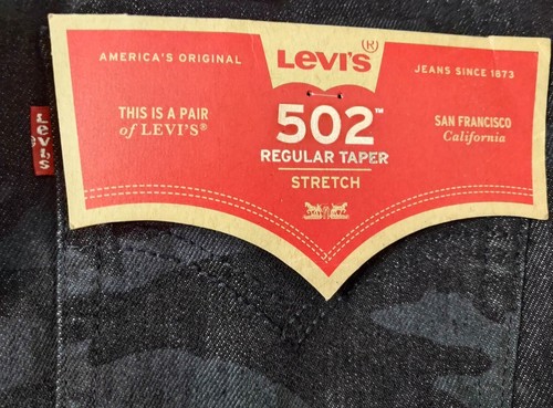 Levi's 502 Regular Taper Boys Camo Jeans Size 16 Regular (28x30) Stretch Denim - Picture 7 of 8