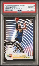 LeBron James 2020 Panini Donruss Optic T-Minus 3 2 1 PSA 10 GEM MINT Silver Holo