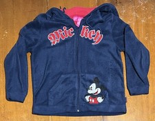 Vintage 2000s Disney Mickey Mouse Blue Fleece Full Zip Hood Jacket Missy Large